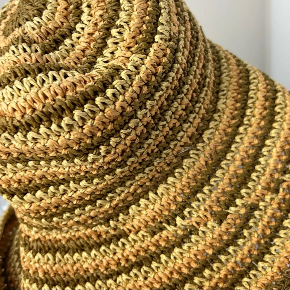 Jhats Beach Sun Floppy‎ Straw Hat Neutral Colors OSFA